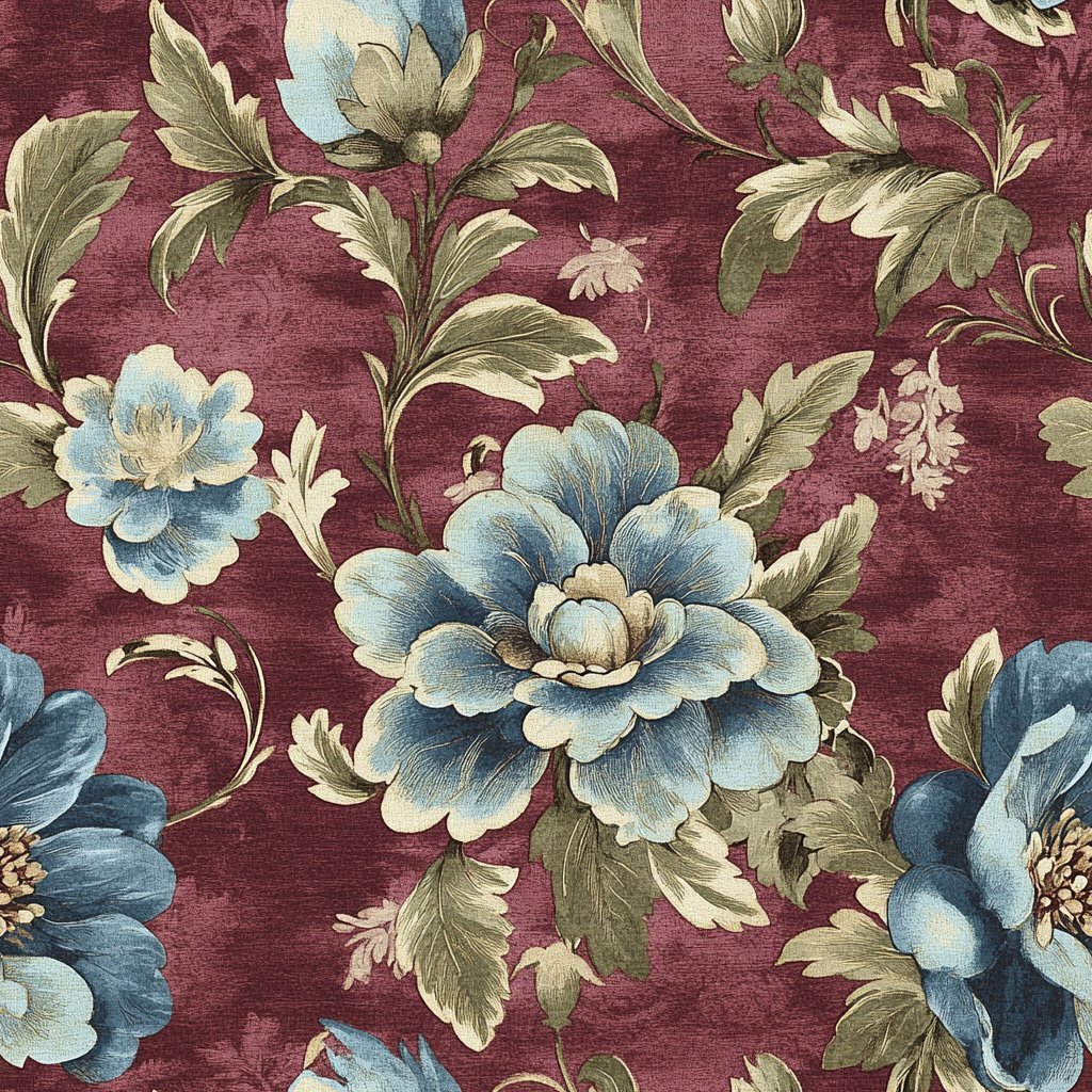Burgundy Bouquet - Benton Lane Home - Painted Paper