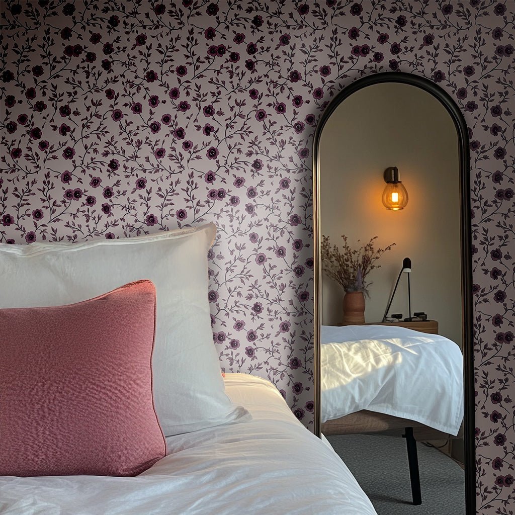 Burgundy Meadow - Benton Lane Home - Painted Paper