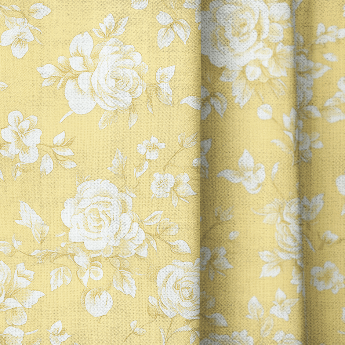 Buttercream Rose - Drapery - Benton Lane Home - Lemon Park