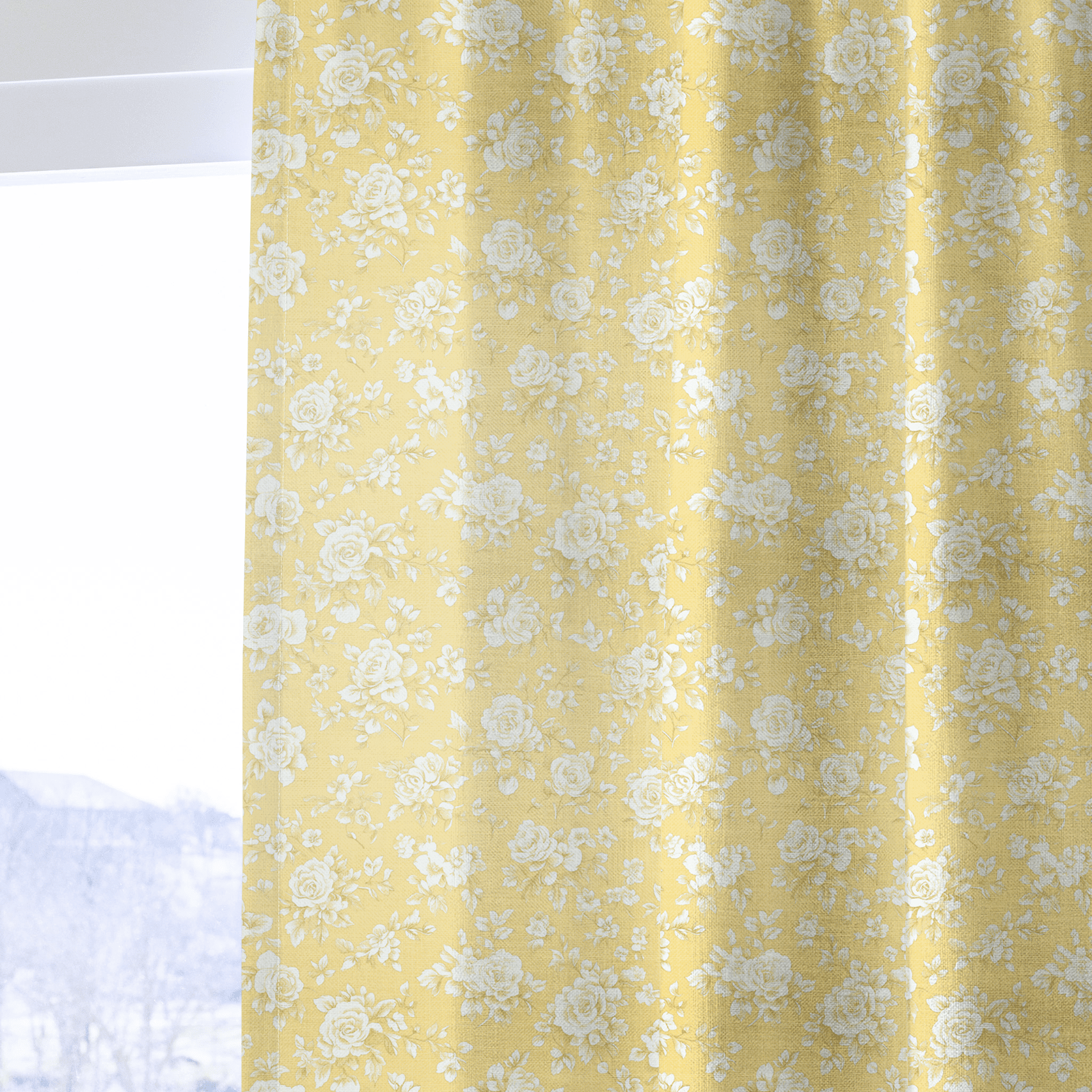 Buttercream Rose - Drapery - Benton Lane Home - Lemon Park