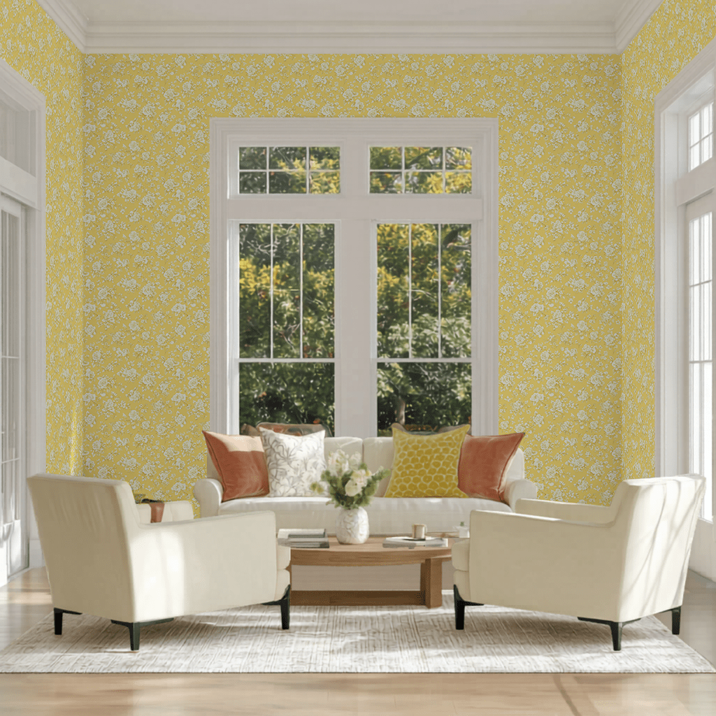 Buttercream Rose Wallpaper - Lemon Park