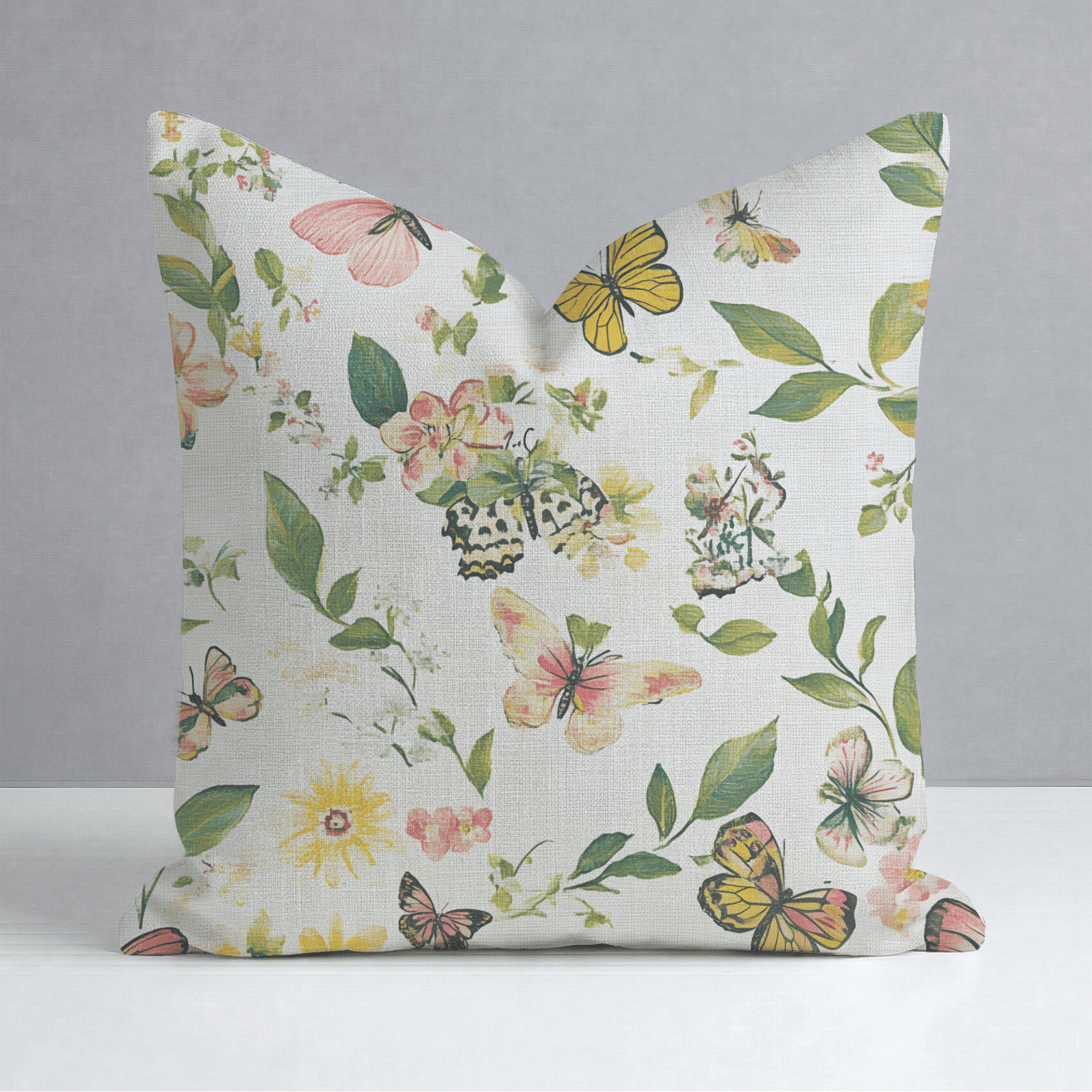 Butterfly Meadow Throw Pillow - Benton Lane Home - Lemon Park