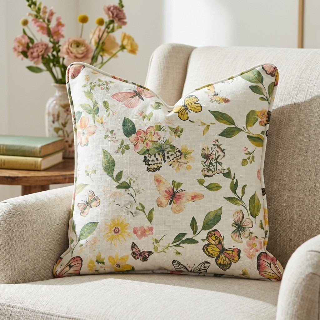 Butterfly Meadow Throw Pillow - Benton Lane Home - Lemon Park