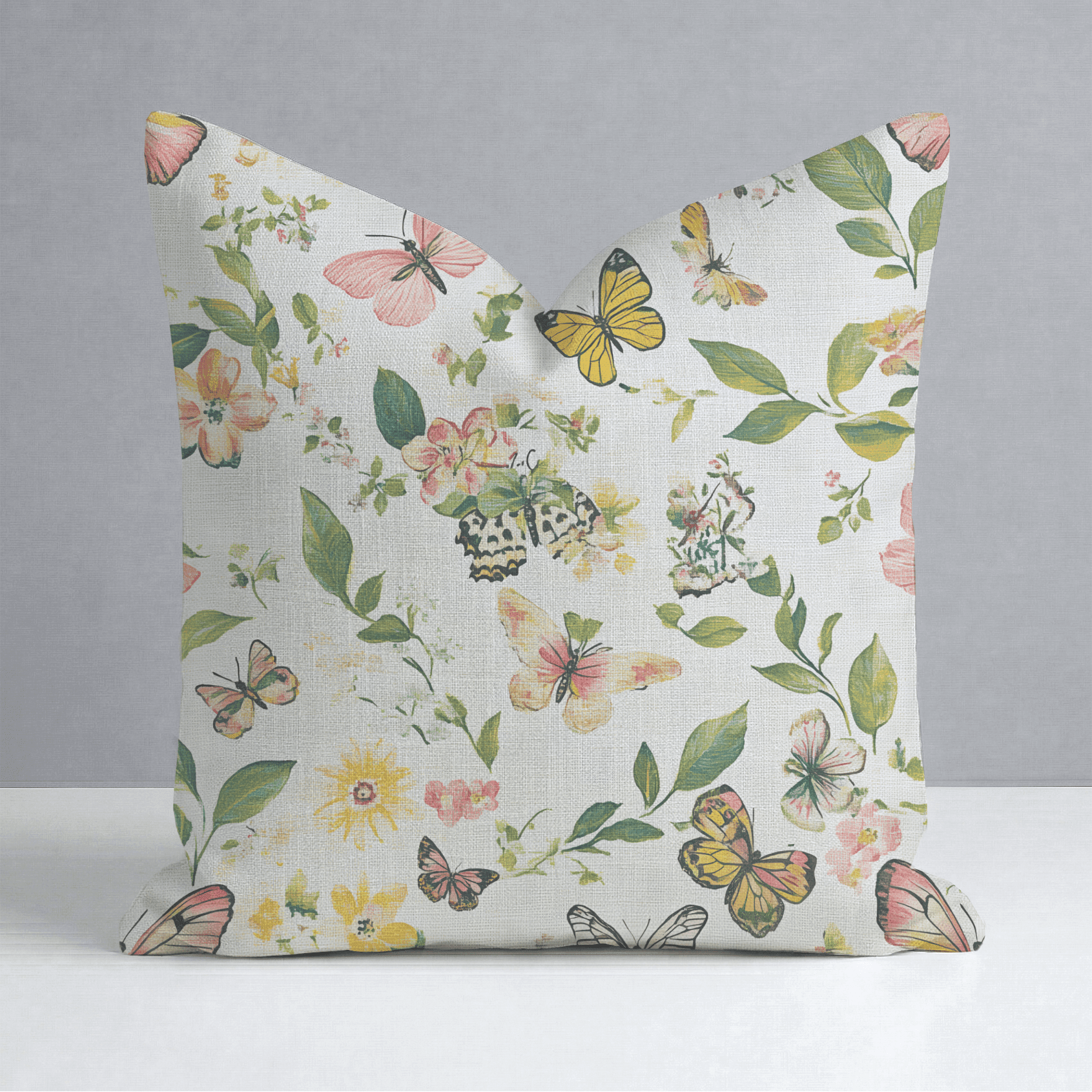 Butterfly Meadow Throw Pillow - Benton Lane Home - Lemon Park