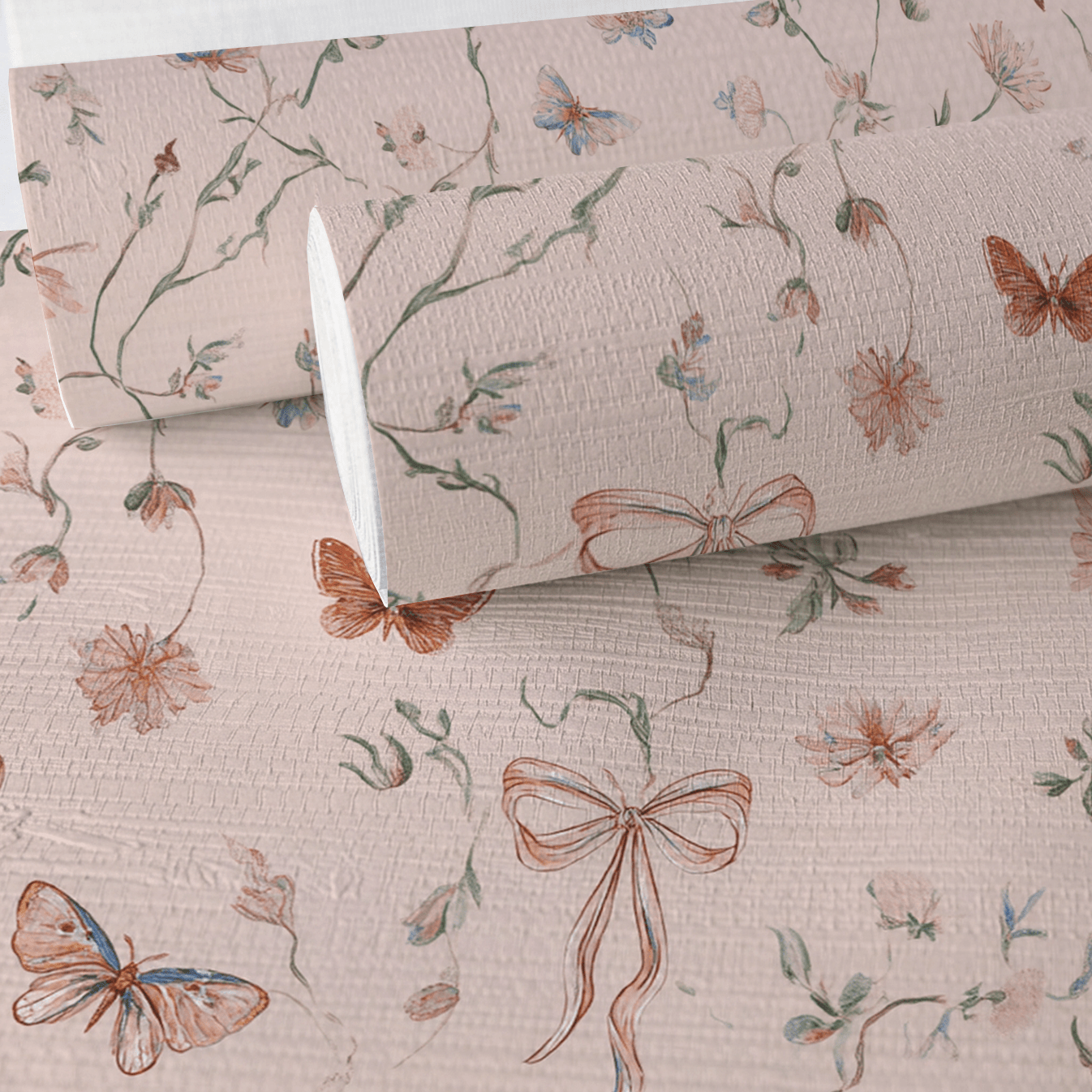 Butterfly Parlour Faux Grasscloth Wallpaper - Lemon Park