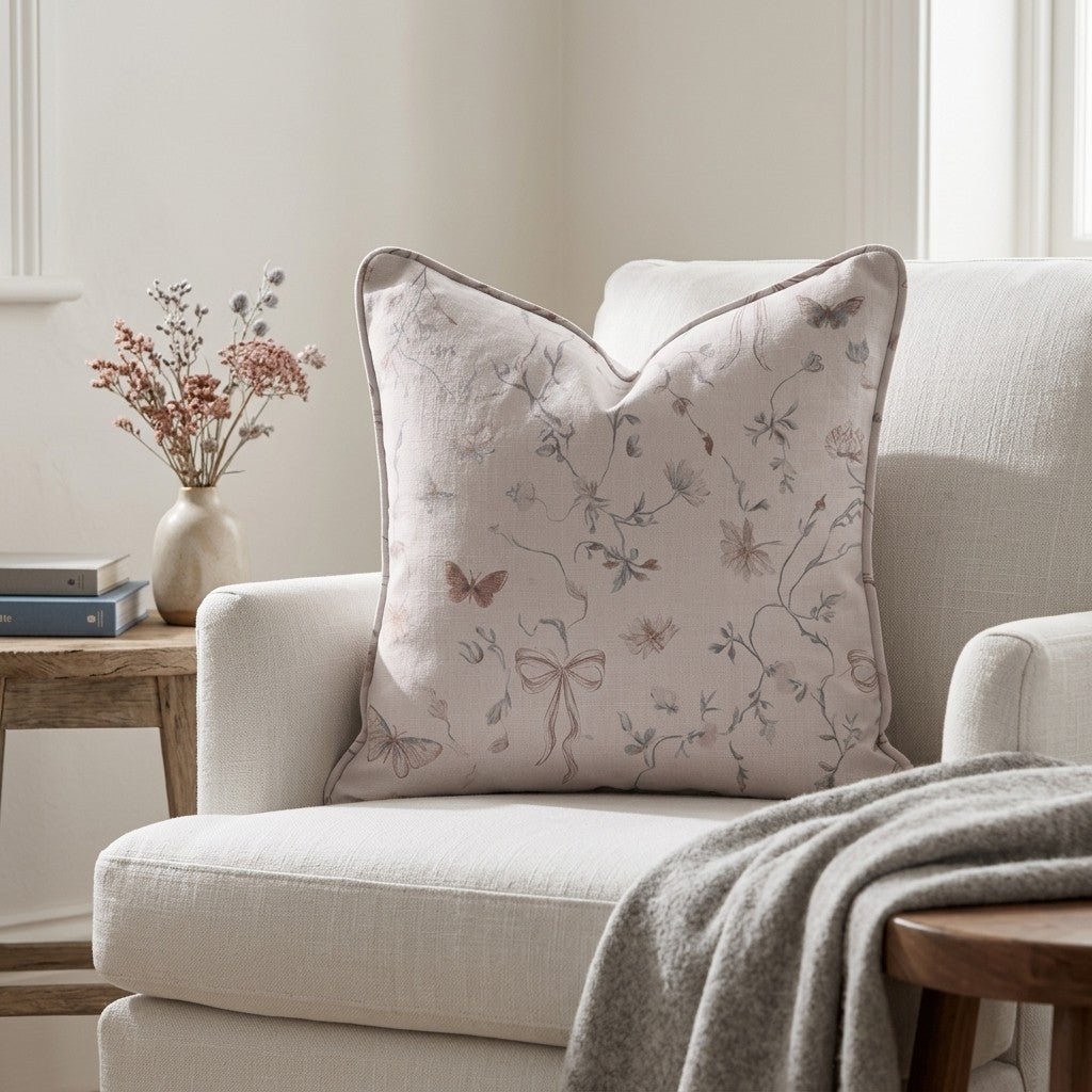 Butterfly Parlour Throw Pillow - Benton Lane Home - Lemon Park