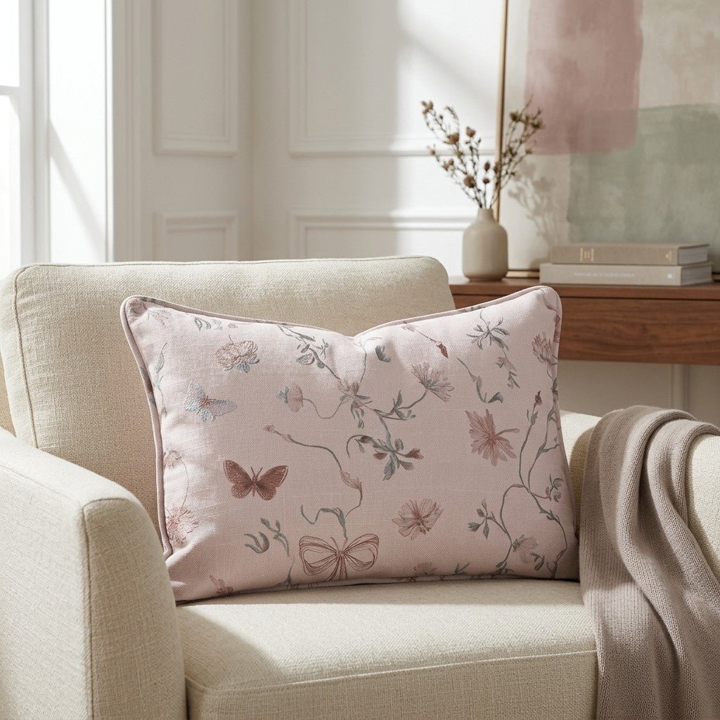 Butterfly Parlour Throw Pillow - Benton Lane Home - Lemon Park