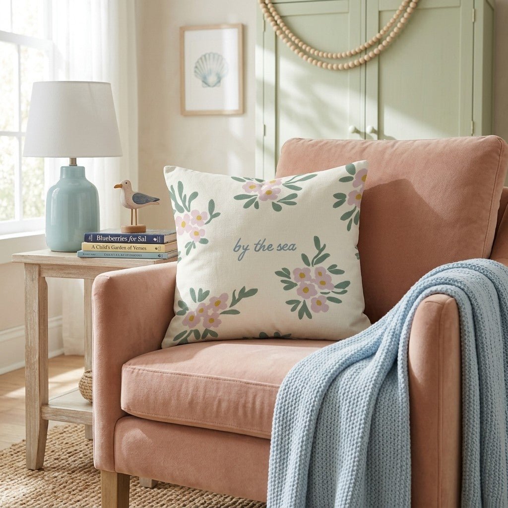 By the Sea Throw Pillow - Benton Lane Home - Hillcroft Home