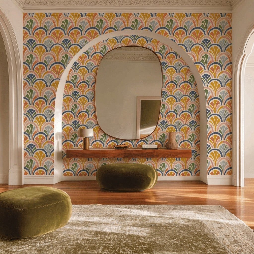 Cabana Club Faux Grasscloth Wallpaper - Painted Paper