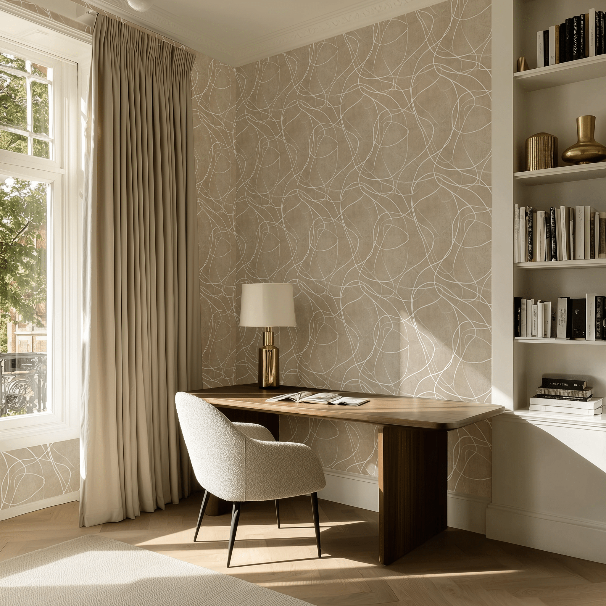 Cadence Abstract Wallpaper - Benton Lane Home - Painted Paper