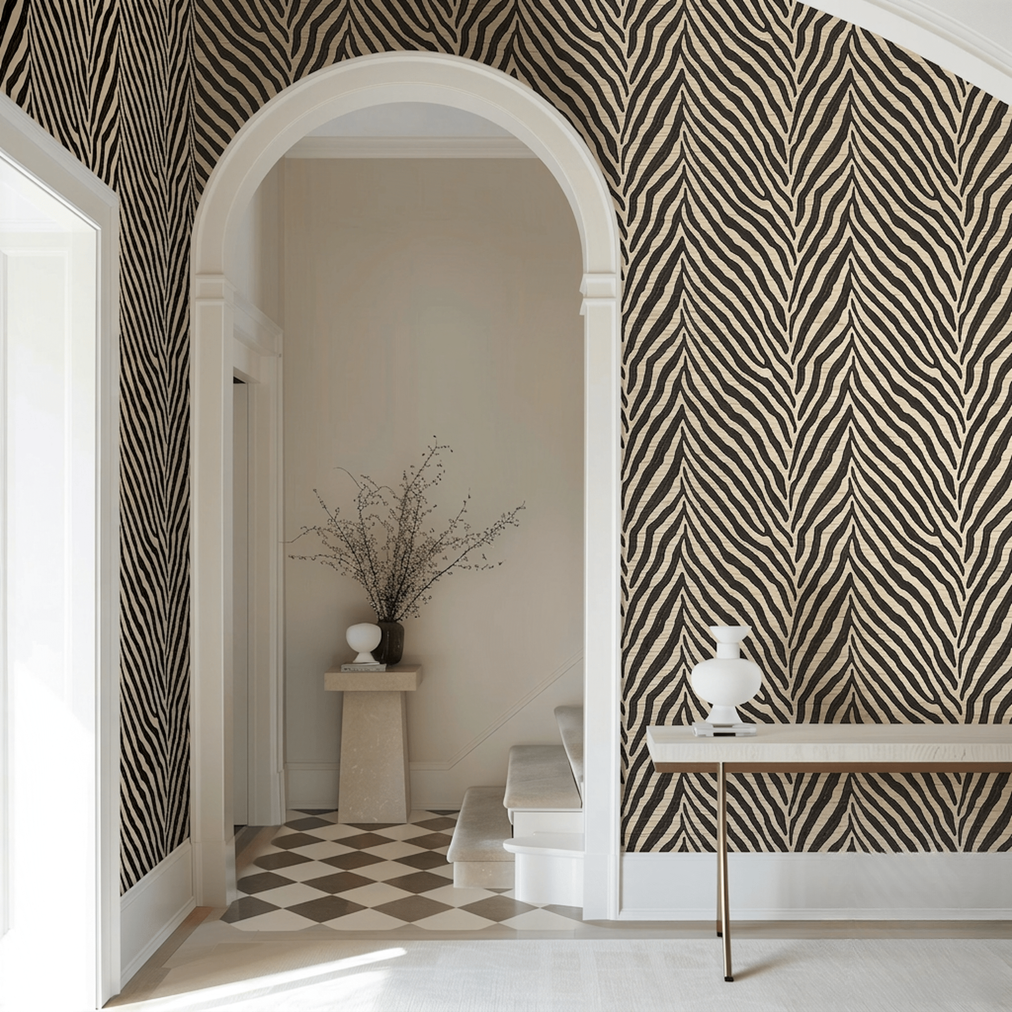 Callahan Faux Grasscloth Wallpaper - Benton Lane Home - Painted Paper