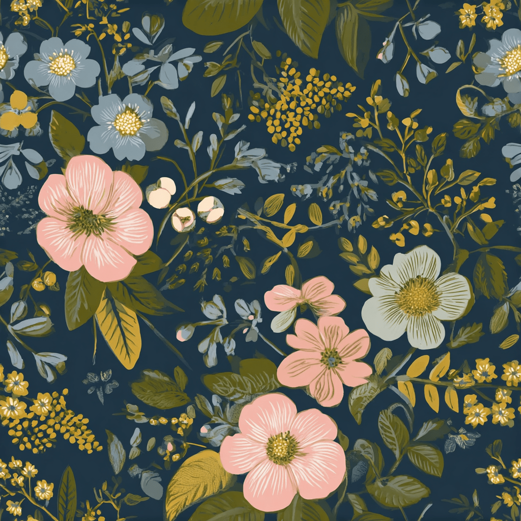 Camellia Moon Wallpaper - Benton Lane Home - Painted Paper