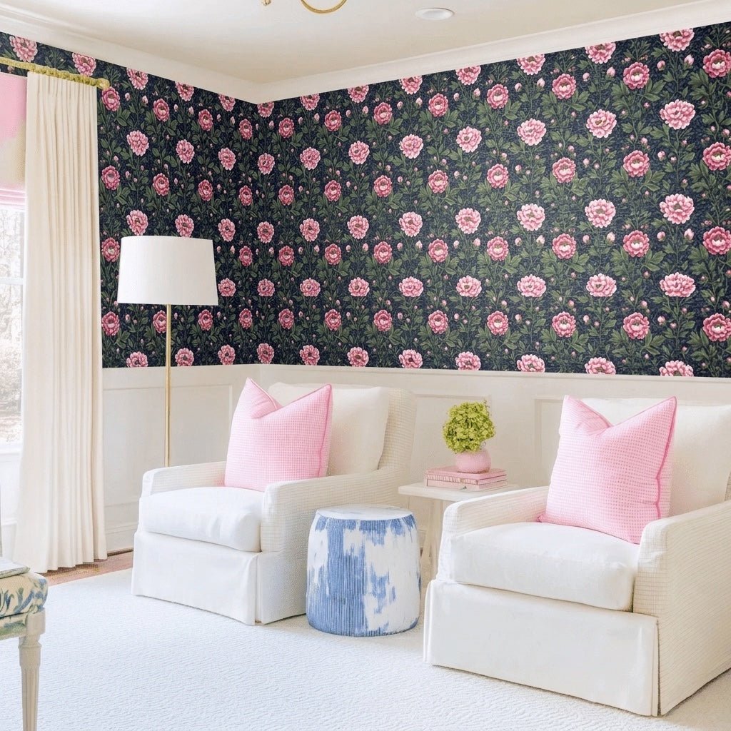 Camellia Vail Faux Grasscloth Wallpaper - Lemon Park