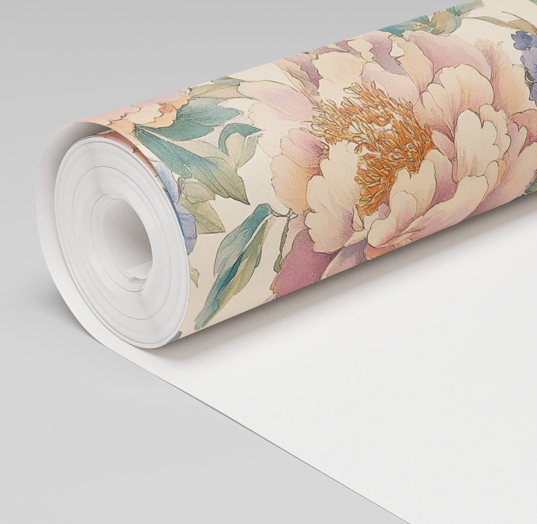 Camellia Wallpaper - Painted Paper
