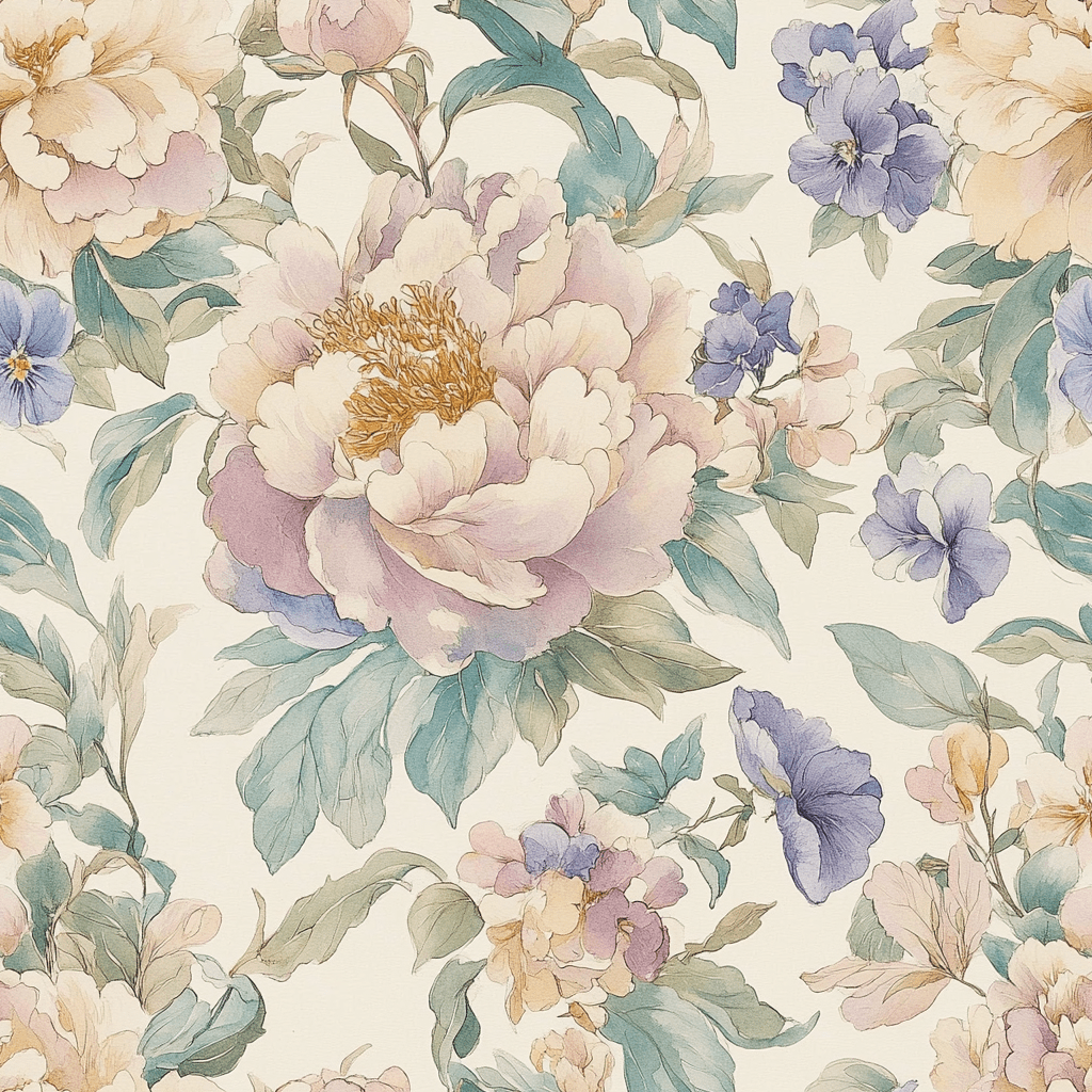 Camellia Wallpaper - Painted Paper