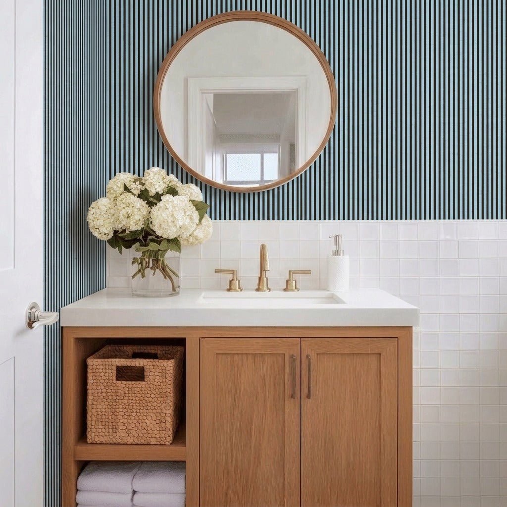 Campbell Faux Grasscloth Wallpaper - Lemon Park