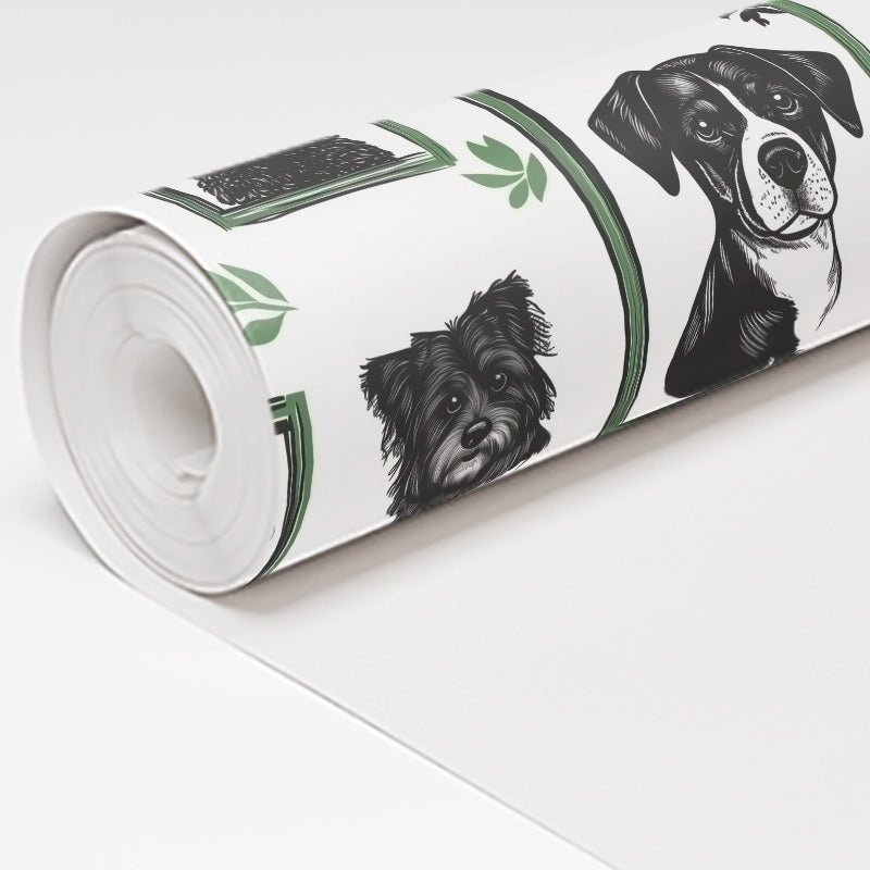 Canine Cameos Wallpaper - Benton Lane Home - Painted Paper