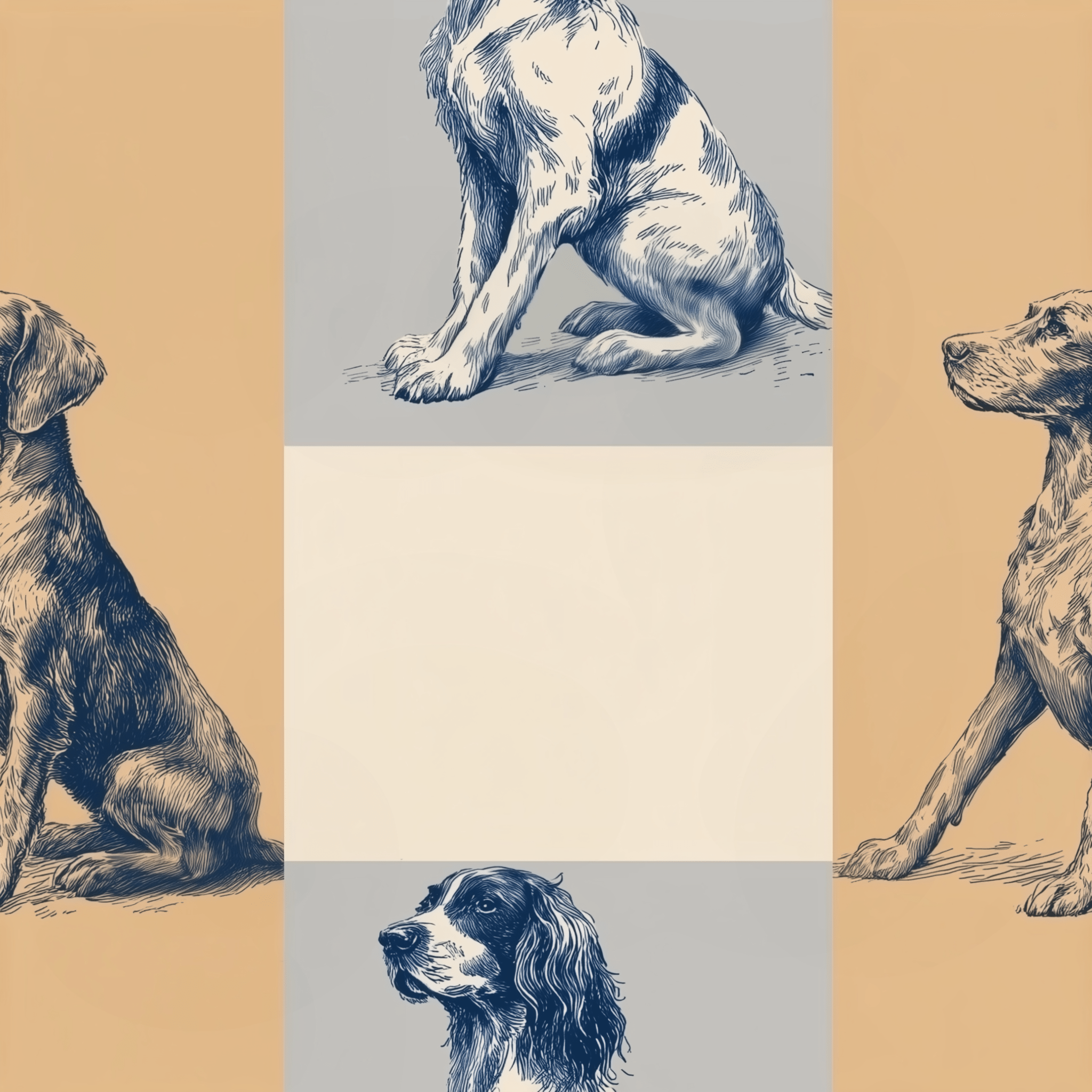 Canine Check Wallpaper - Painted Paper