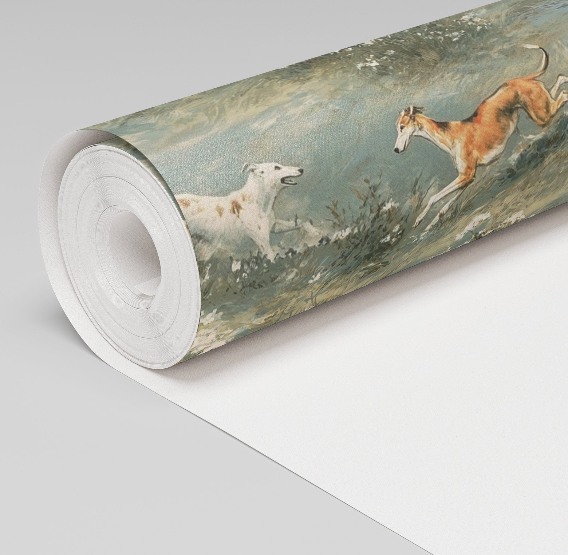 Canine Meadow Wallpaper - Painted Paper