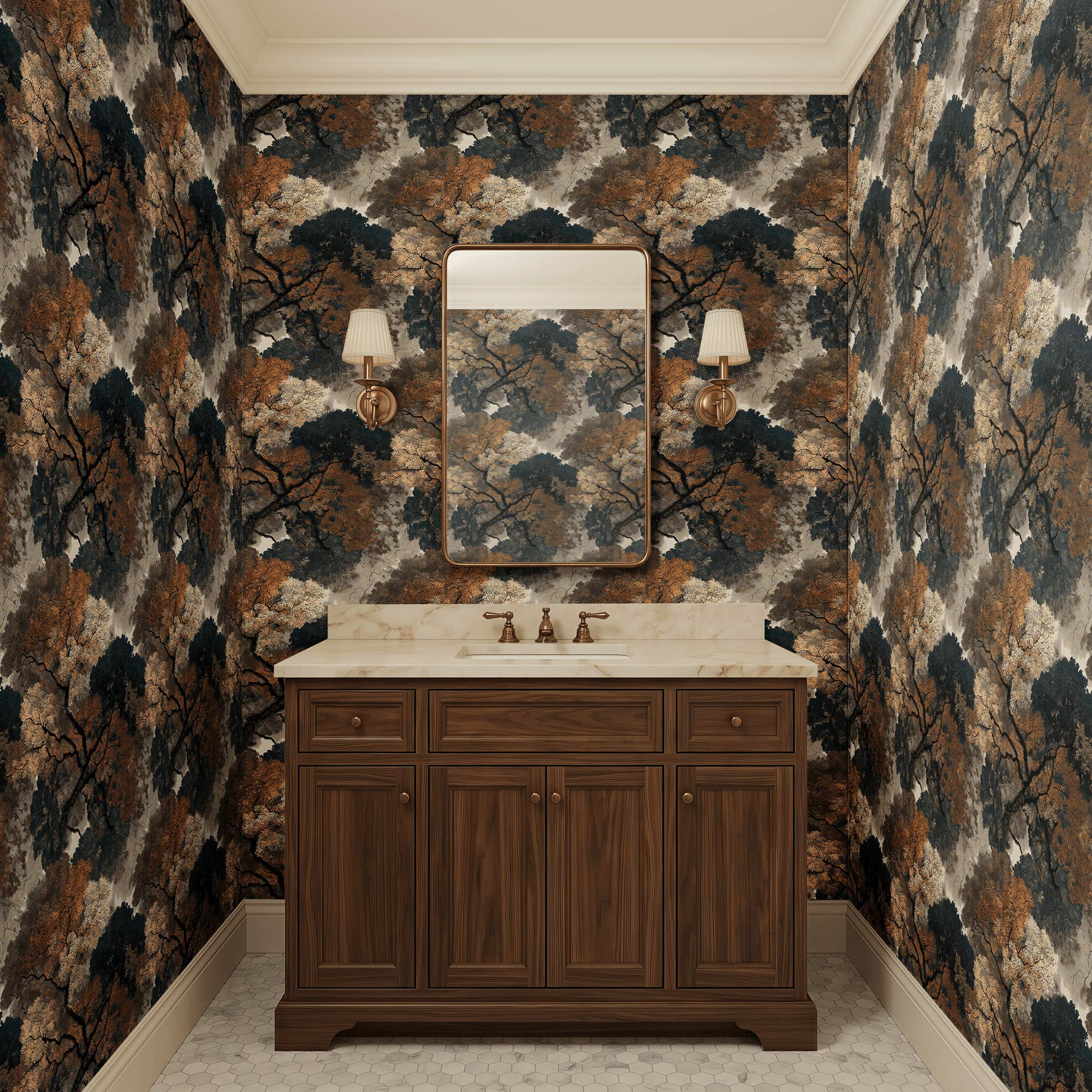 Canopy View Pattern Wallpaper - Painted Paper