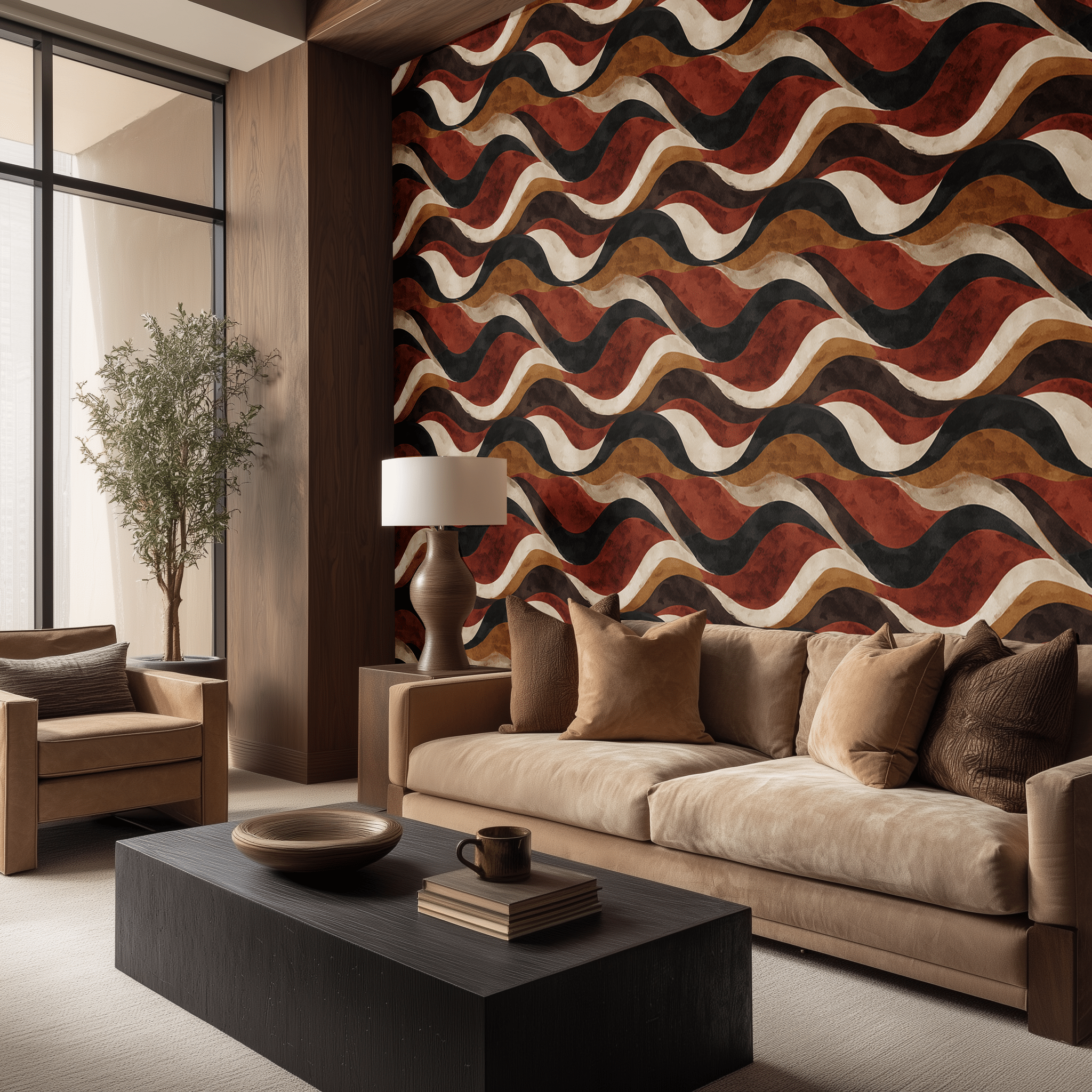 Canyon Line Wallpaper - Painted Paper