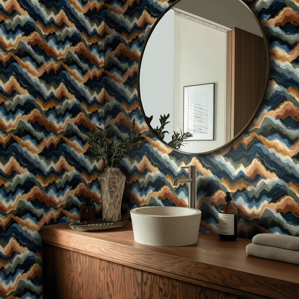 Canyon Waves Wallpaper - Benton Lane Home - Painted Paper