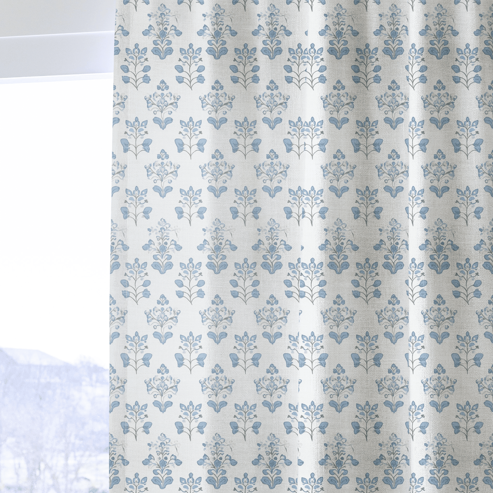 Capri Blue - Drapery - Benton Lane Home - Lemon Park