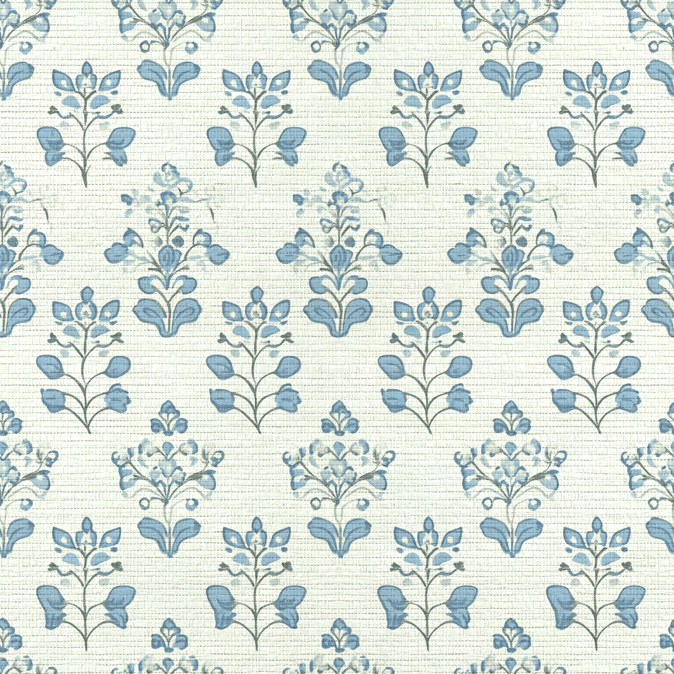Capri Blue Faux Grasscloth Wallpaper - Lemon Park
