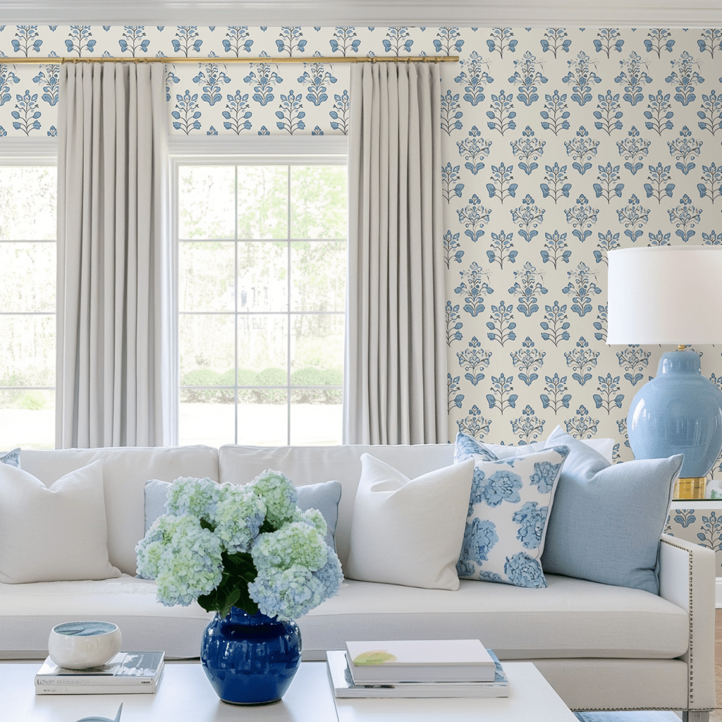 Capri Blue Wallpaper - Benton Lane Home - Lemon Park