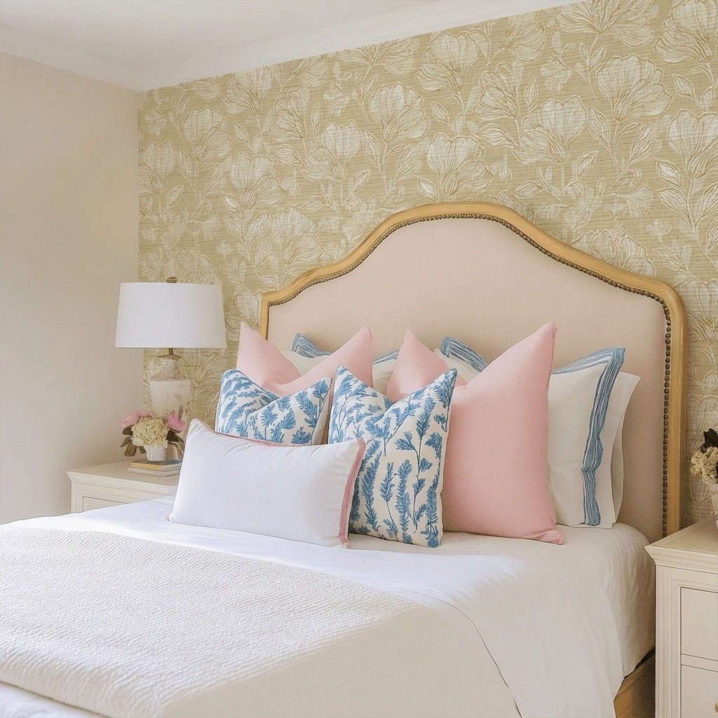 Caramel Threads Faux Grasscloth Wallpaper - Lemon Park