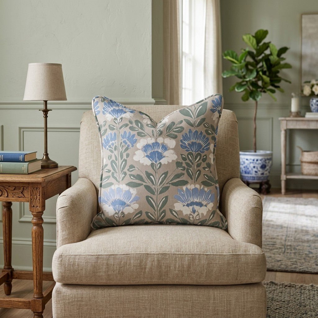 Carousel of Flowers Throw Pillow - Benton Lane Home - Hillcroft Home