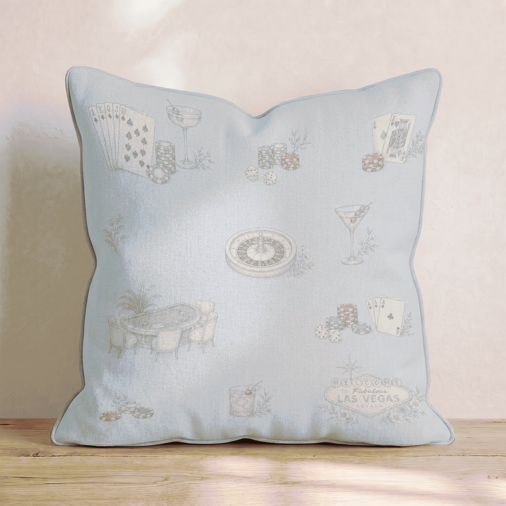 Casino Night Throw Pillow - Benton Lane Home - Hillcroft Home