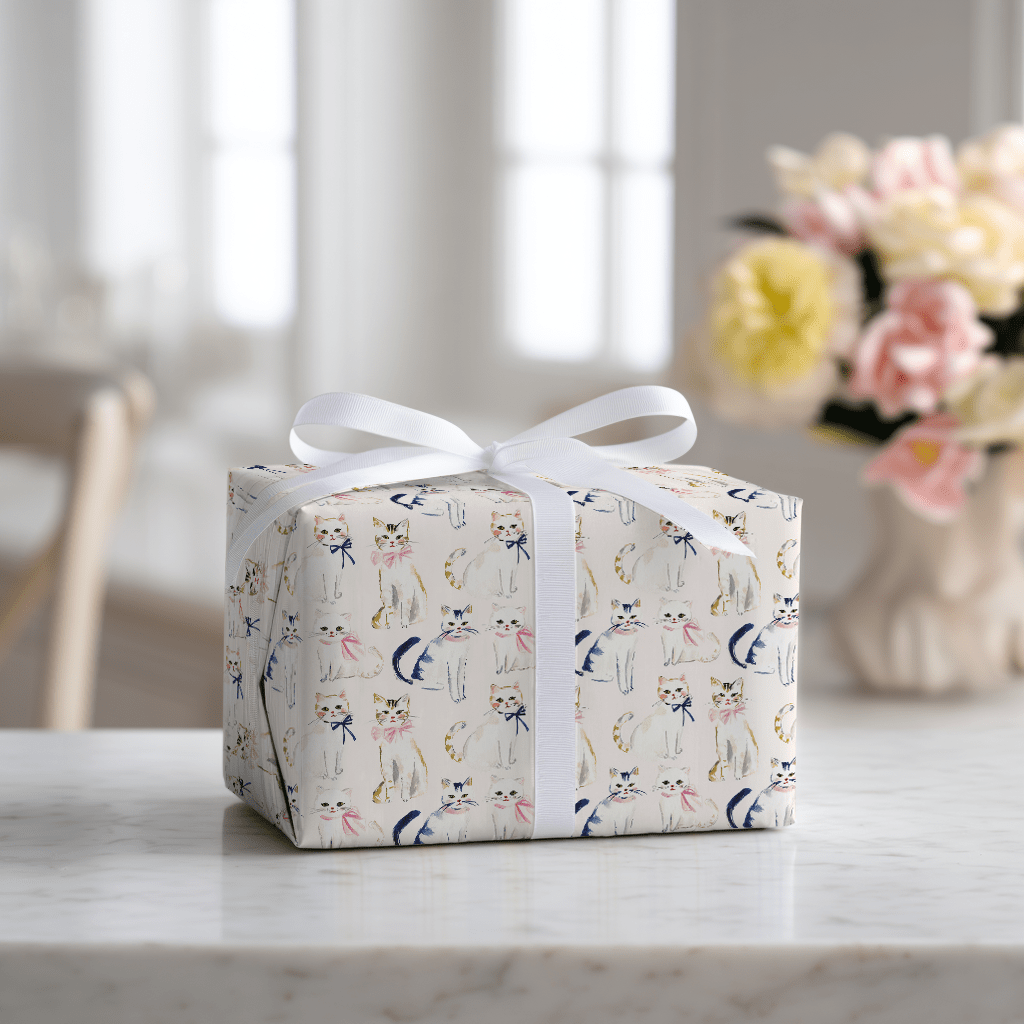 Cats with Bows - Wrapping Paper - Benton Lane Home - Lemon Park