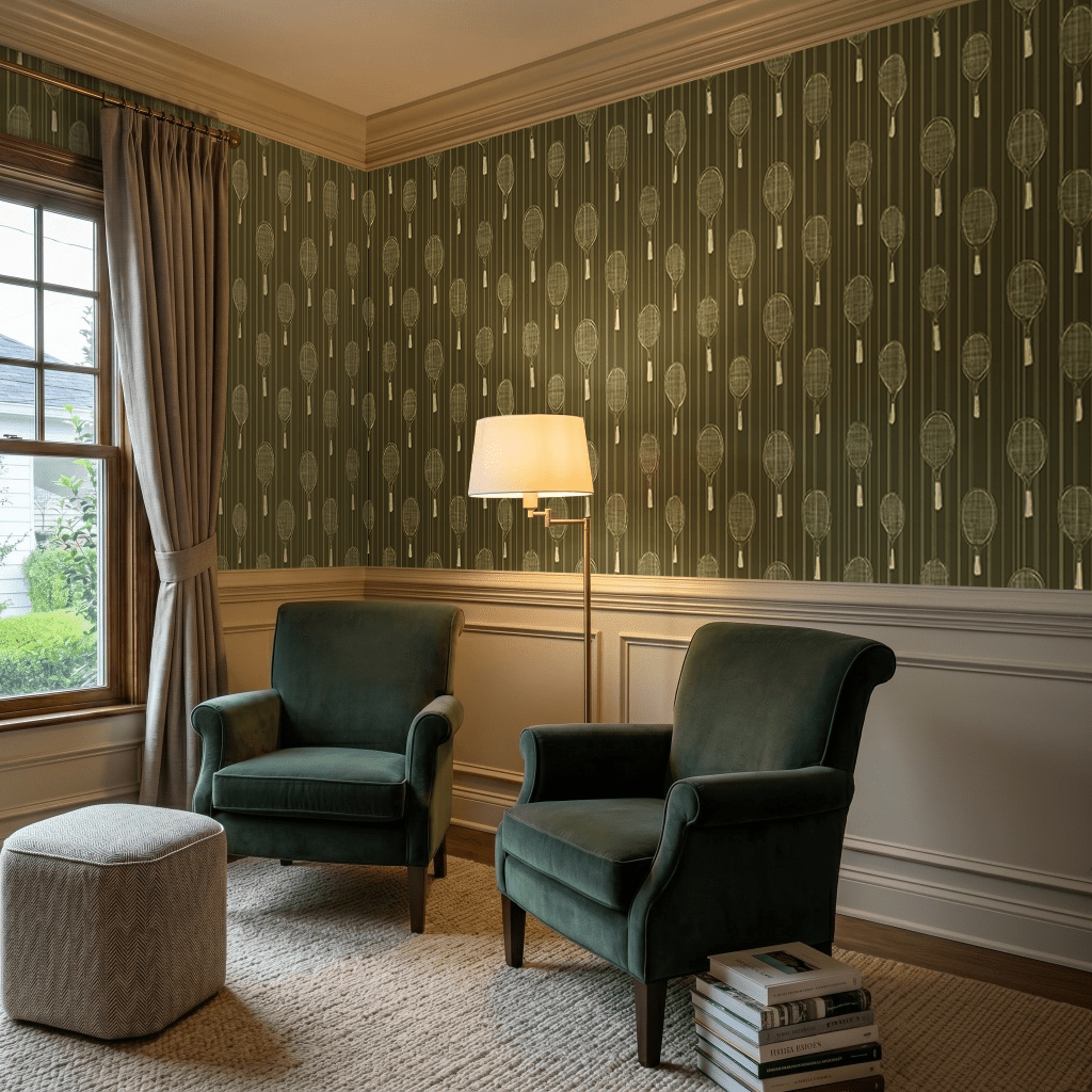 Causing a Racquet Wallpaper - Painted Paper