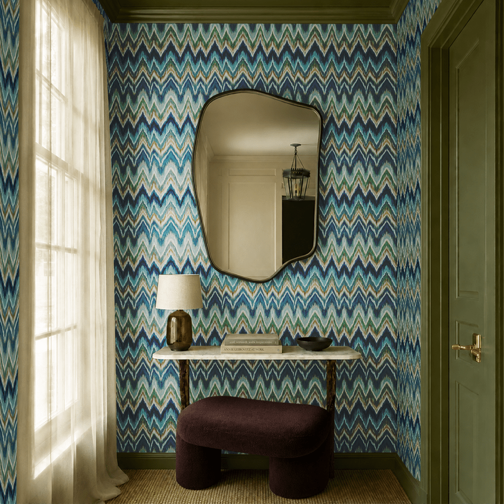 Cece - Chevron Ikat Wallpaper - Painted Paper