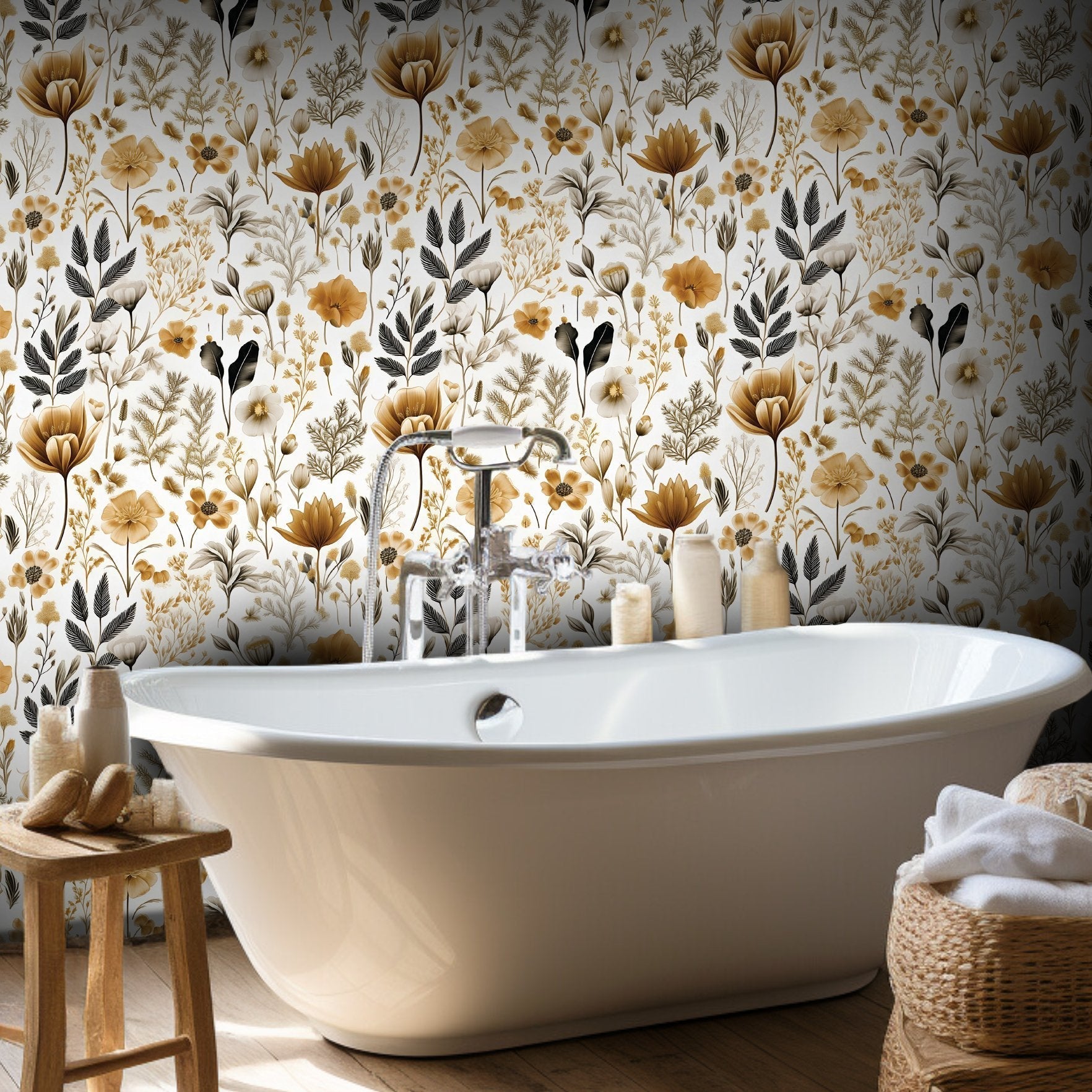 Celeste Floral Wallpaper - Benton Lane Home - Painted Paper
