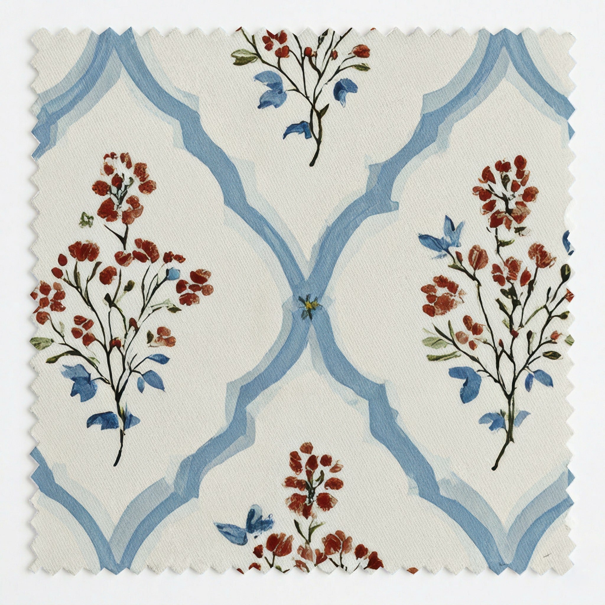 Chambray Tiles - Fabric - Lemon Park