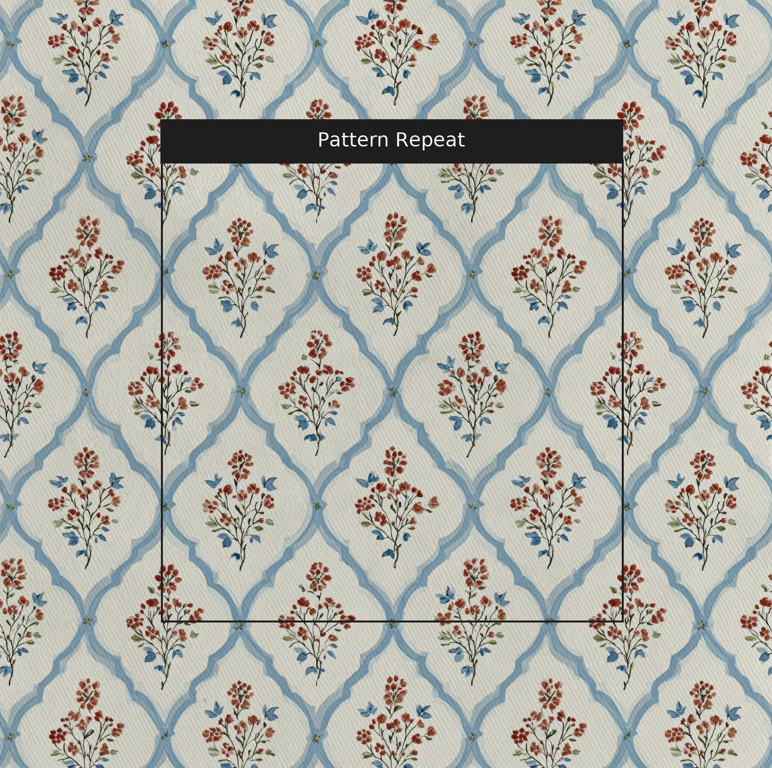 Chambray Tiles - Fabric - Lemon Park