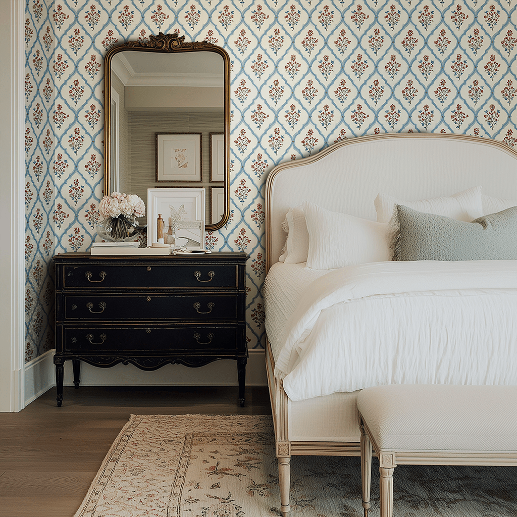 Chambray Tiles Wallpaper - Lemon Park
