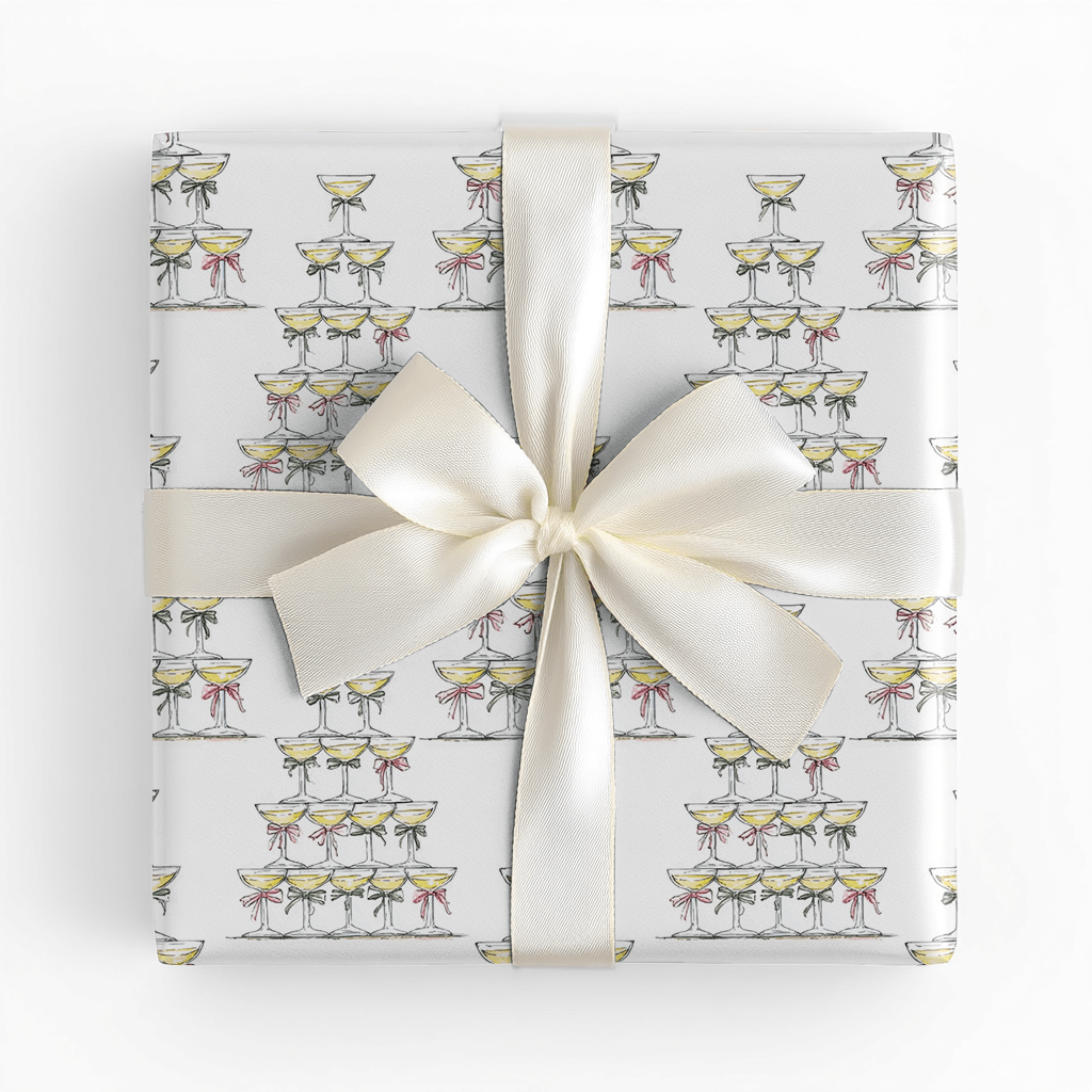 Champagne Christmas - Wrapping Paper - Benton Lane Home - Lemon Park