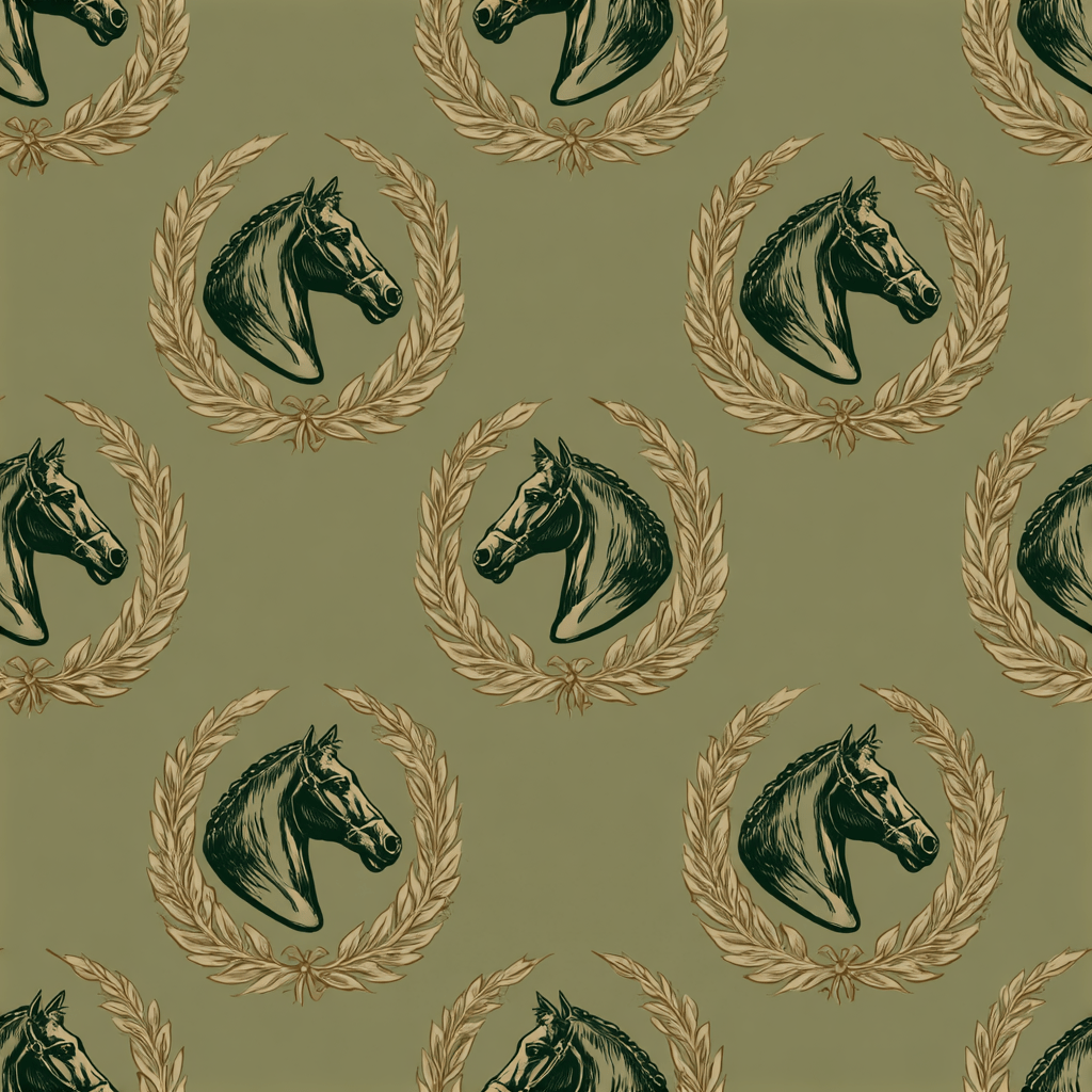 Champion's Crest Wallpaper - Benton Lane Home - Painted Paper