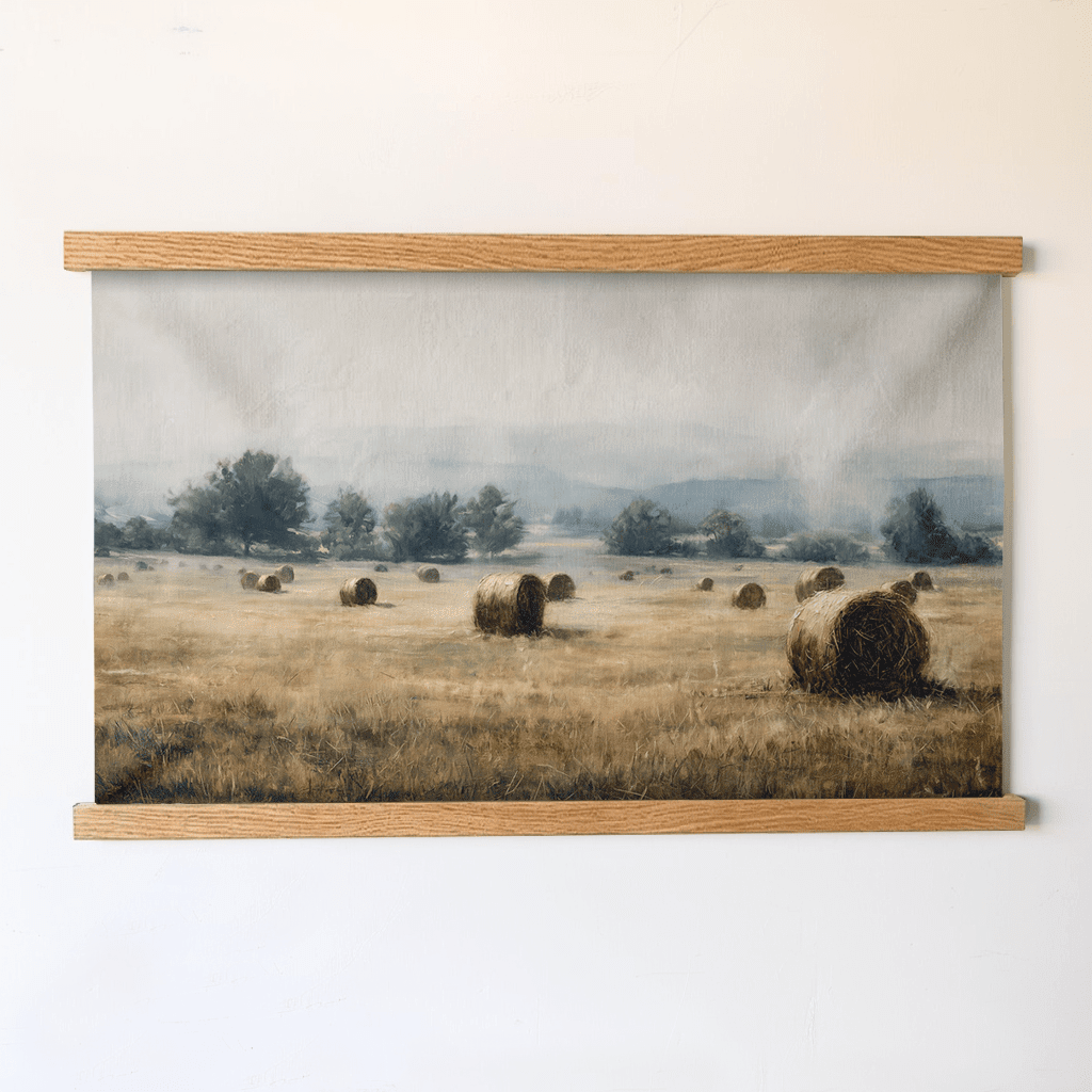 Chasing Hay Bales - Tapestry - Benton Lane Home - Painted Paper