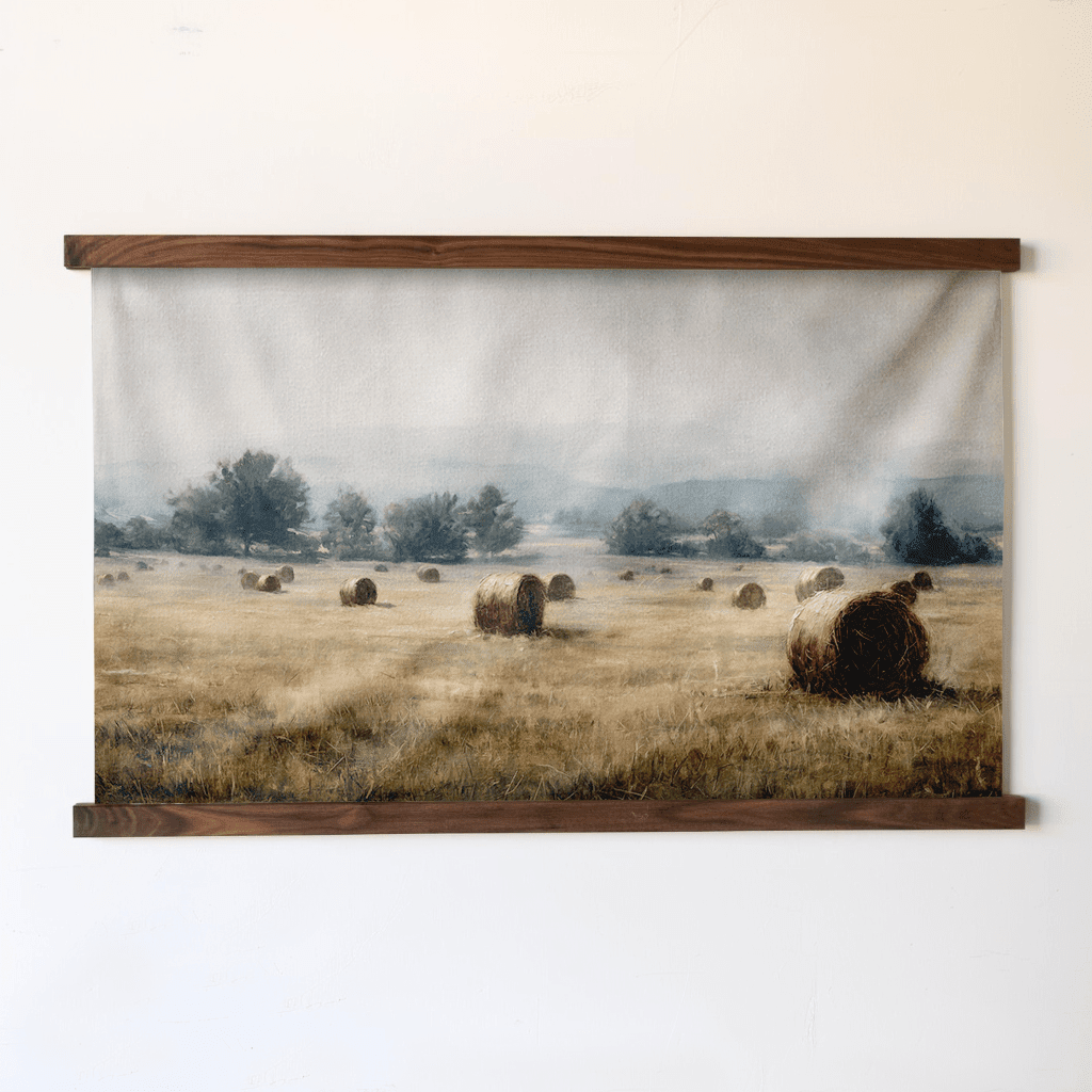 Chasing Hay Bales - Tapestry - Benton Lane Home - Painted Paper