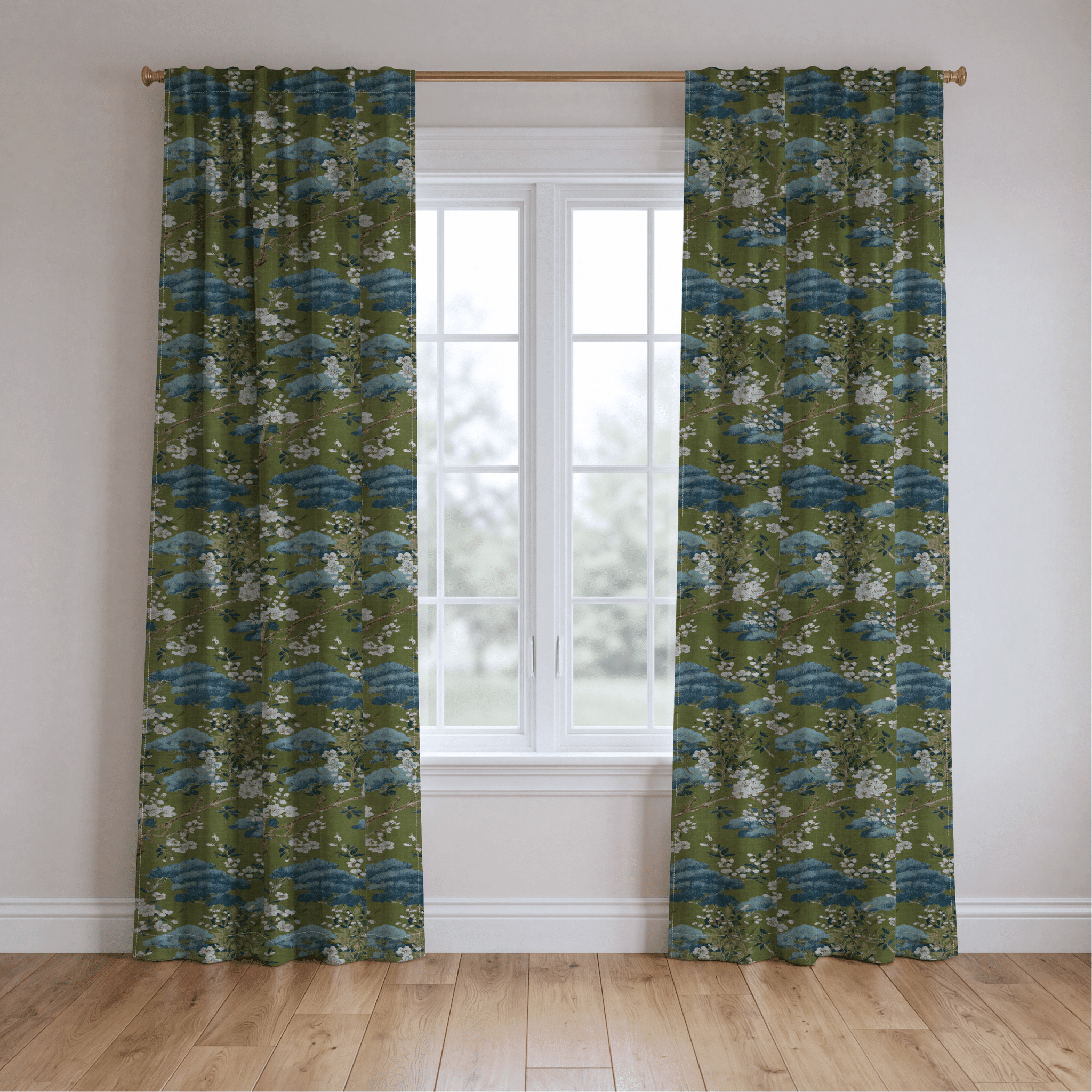 Chateau Green - Drapery - Benton Lane Home - Lemon Park