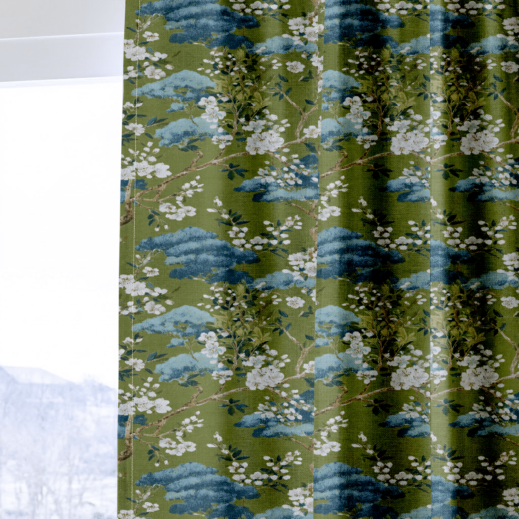 Chateau Green - Drapery - Benton Lane Home - Lemon Park