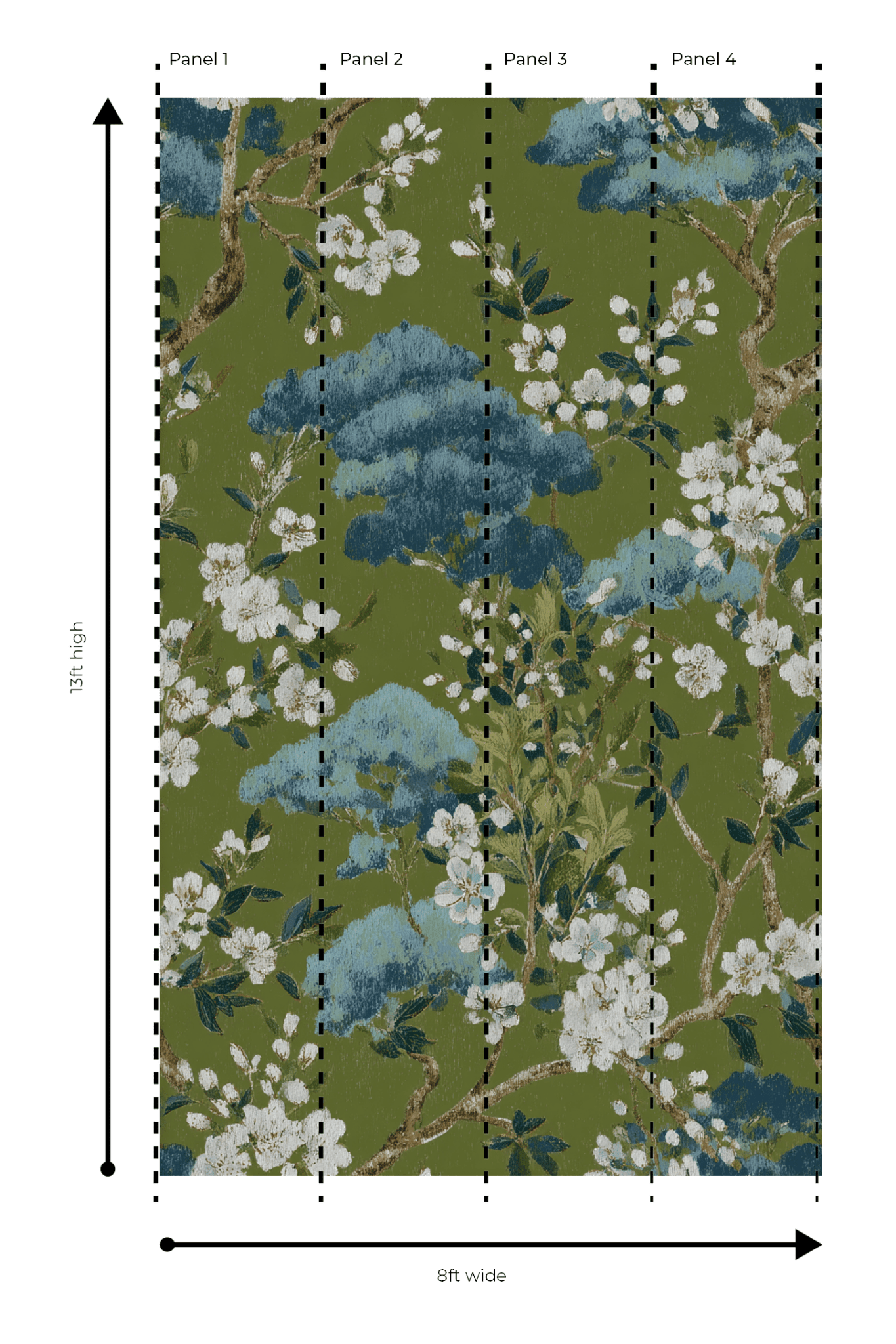 Chateau Green - Wall Mural - Benton Lane Home - Lemon Park