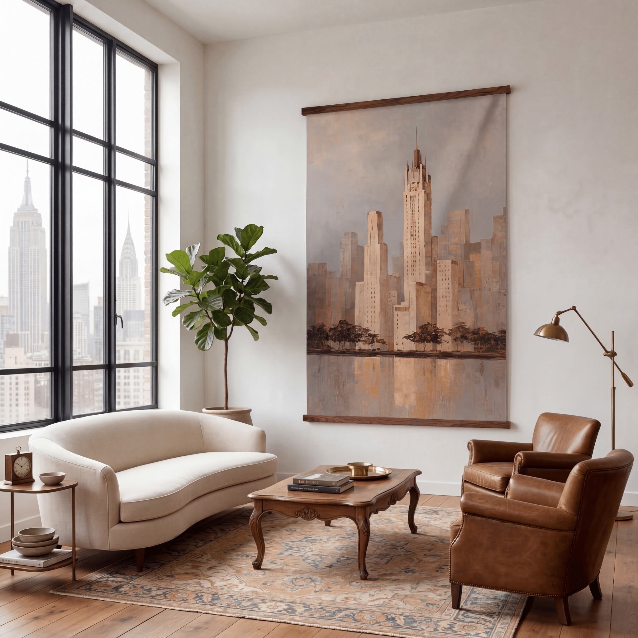 Chicago at Sundown - Tapestry - Benton Lane Home - Lemon Park