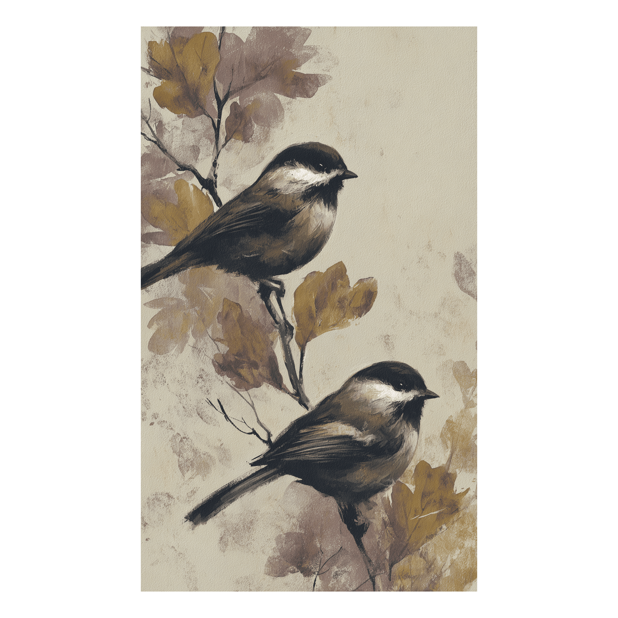 Chickadee Gathering - Tapestry - Benton Lane Home - Painted Paper