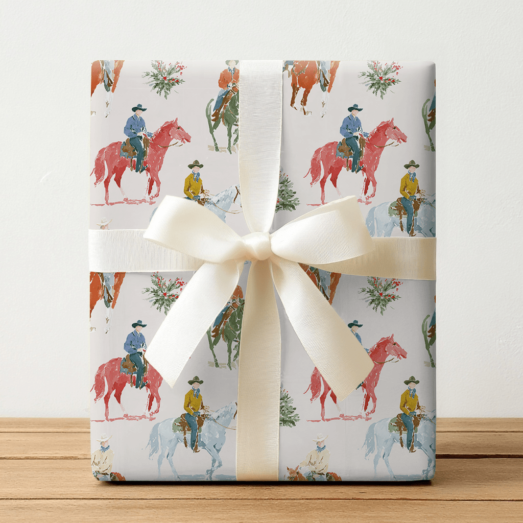 Christmas Cowboys - Wrapping Paper - Benton Lane Home - Lemon Park
