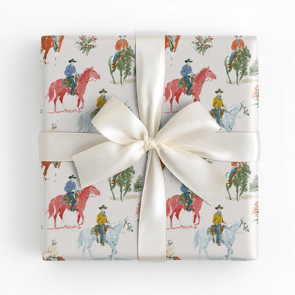 Christmas Cowboys - Wrapping Paper - Benton Lane Home - Lemon Park